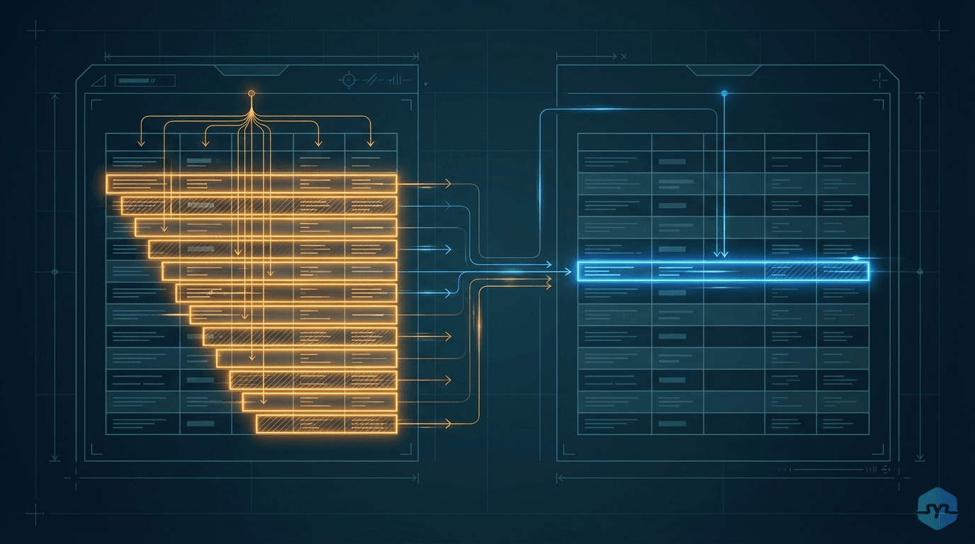 Differential dataflow ile sadece değişen satır yeniden hesaplanır, geri kalan veriye dokunulmaz